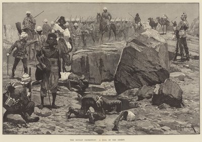 La expedición al Sudán, una piscina en el desierto de Richard Caton Woodville junior